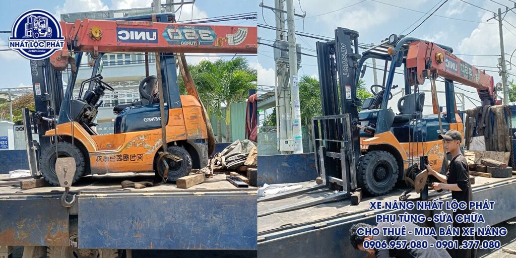 sửa chữa xe nâng dĩ an