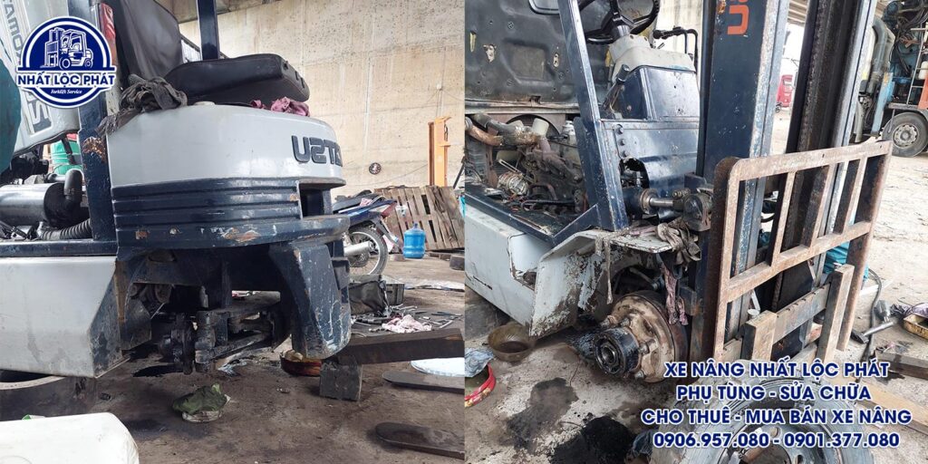 sửa chữa xe nâng dĩ an