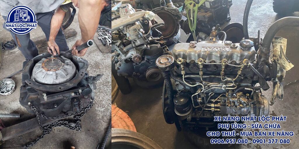 Kỹ thuật viên phục hồi xe nâng và đảm bảo sự an toàn cho xe