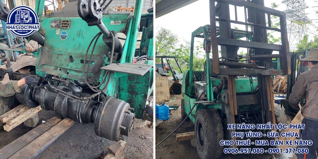 sửa chữa xe nâng thủ dầu một