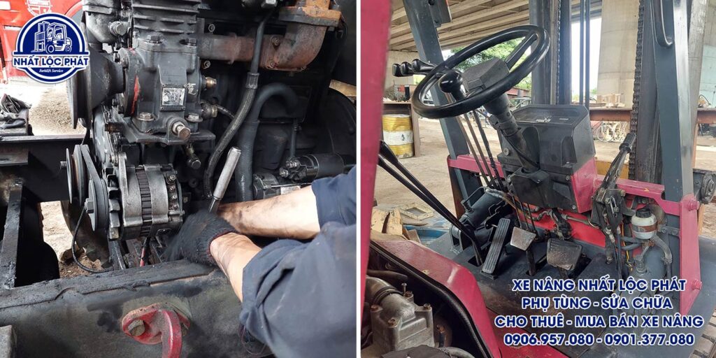 Thay thế phụ tùng cũ của xe nâng