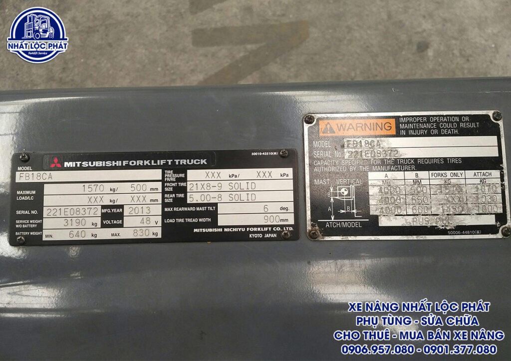 Xe Nâng Điện Mitsubishi 1.8 Tấn Push Pull
