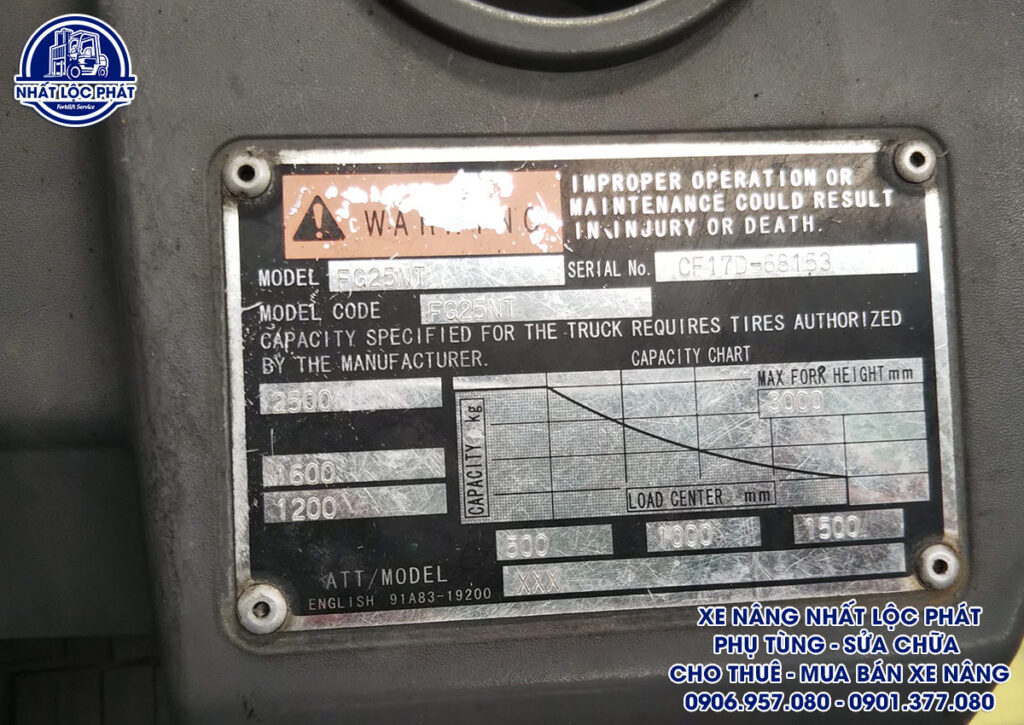 Xe Nâng Mitsubishi FG25NT Chạy Xăng Gas 2.5 Tấn Cũ