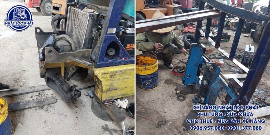 Thay thế linh kiện càng nâng xe cũ