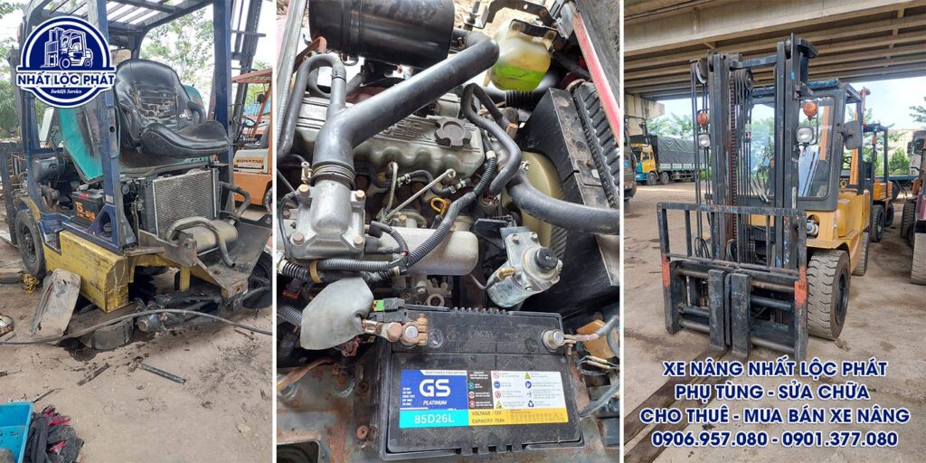 Thay thế bình nhiên liệu và khắc phục sự cố của động cơ xe nâng