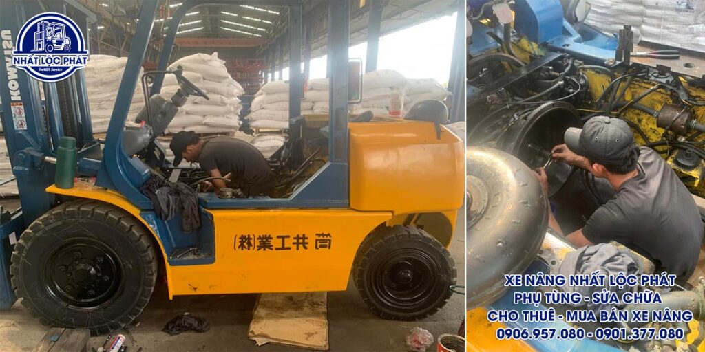 Khắc phục xe nâng dầu hỏng hóc chuyên nghiệp