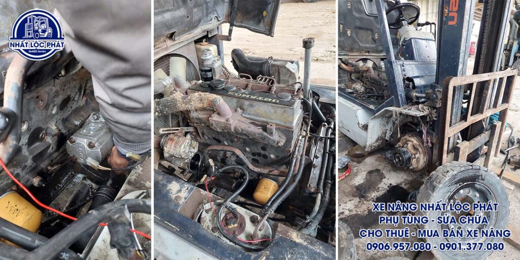 Sửa chữa và thay thế linh kiện của xe nâng