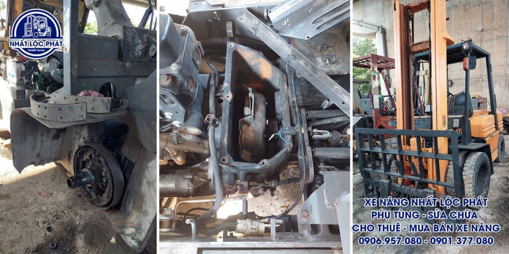 Sửa chữa phụ tùng xe nâng xăng Mitsubishi uy tín