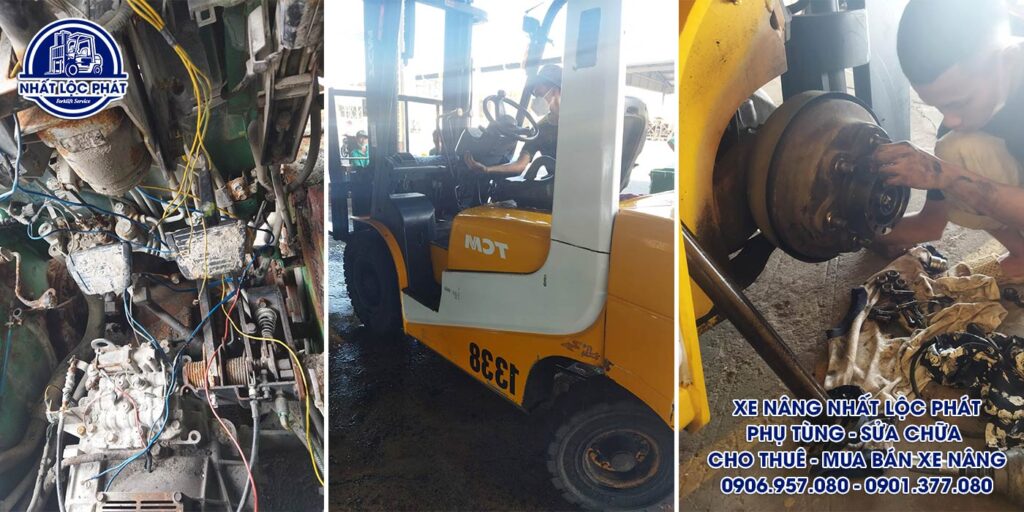 Sửa chữa khung gầm và càng bánh xe nâng