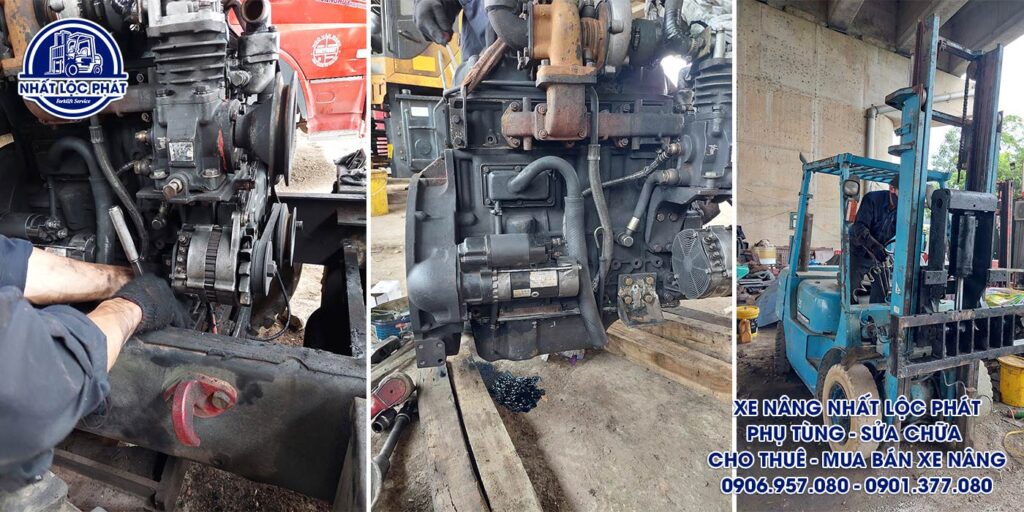 sửa chữa xe nâng long bình