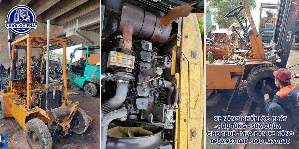 sửa chữa xe nâng long bình