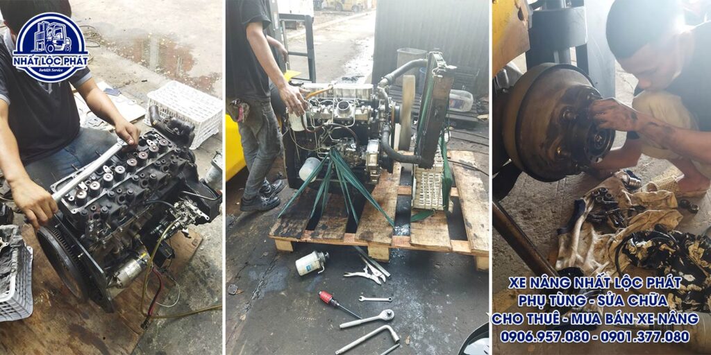 sửa chữa xe nâng long bình