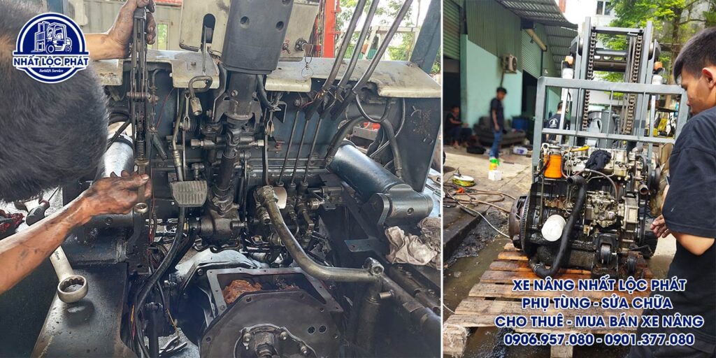 sửa chữa xe nâng long bình