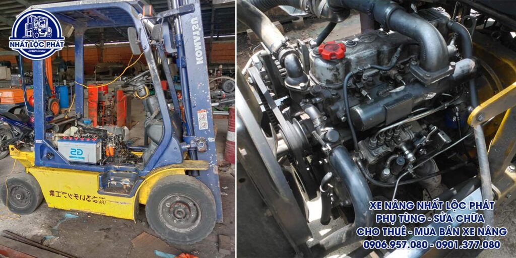 sửa chữa xe nâng nhà bè