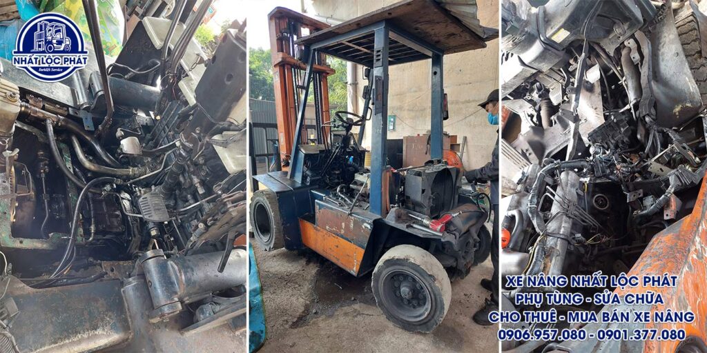 sửa chữa xe nâng nhà bè