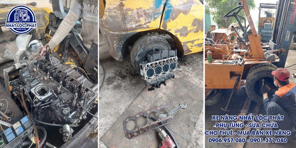 sửa chữa xe nâng nhà bè