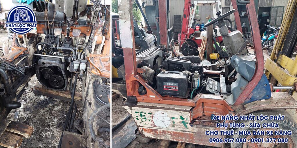 sửa chữa xe nâng nhà bè