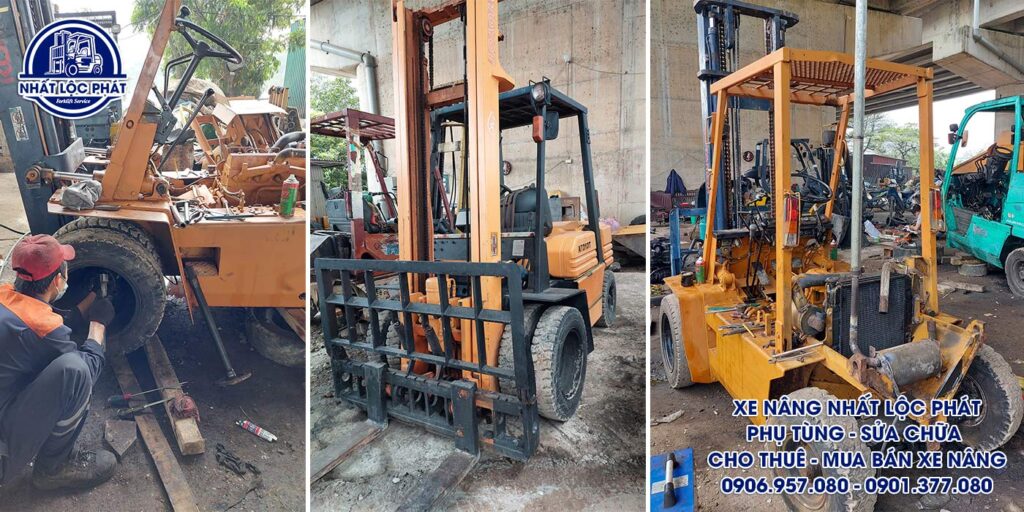 sửa chữa xe nâng nhà bè