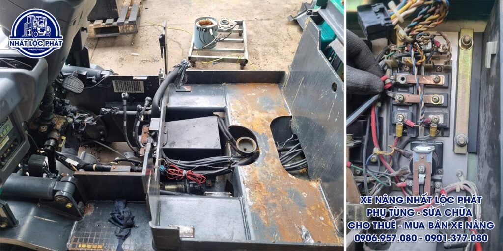 sửa chữa xe nâng nhà bè
