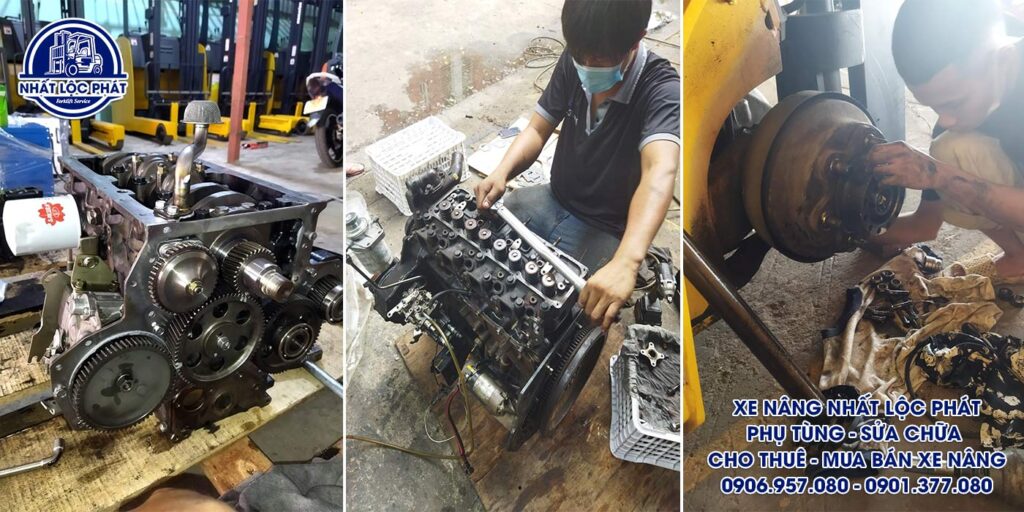 sửa chữa xe nâng nhà bè