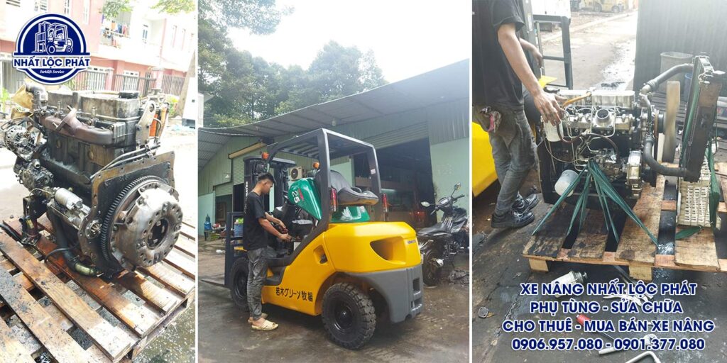 sửa chữa xe nâng nhà bè