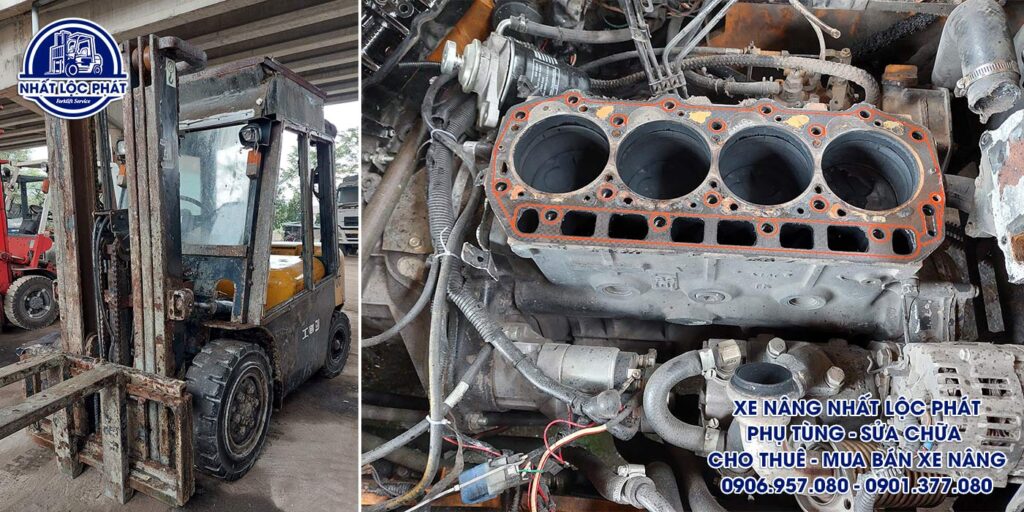 Chuyên phục hồi xe nâng xăng thay thế phụ tùng trọn gói