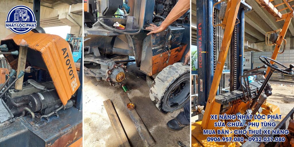 sửa chữa xe nâng long nguyên