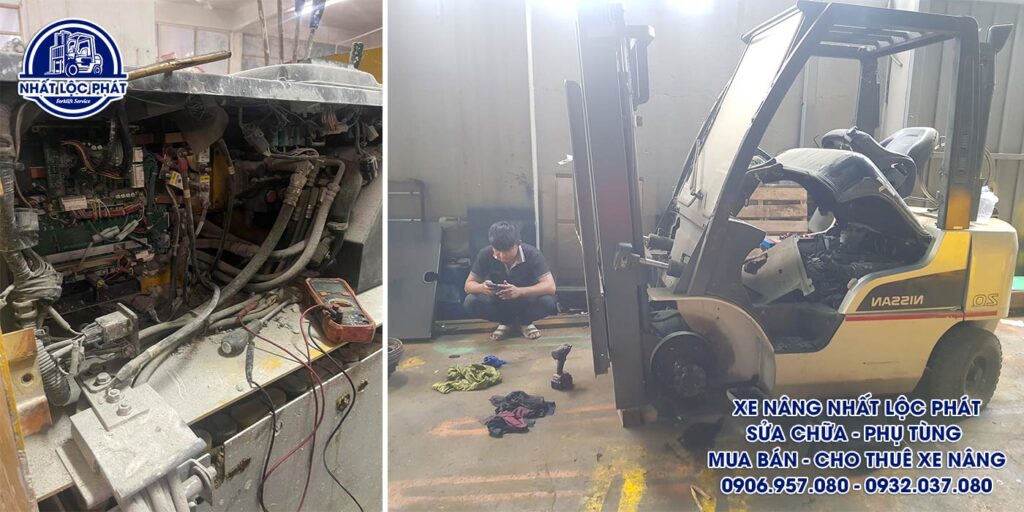 sửa chữa xe nâng long nguyên