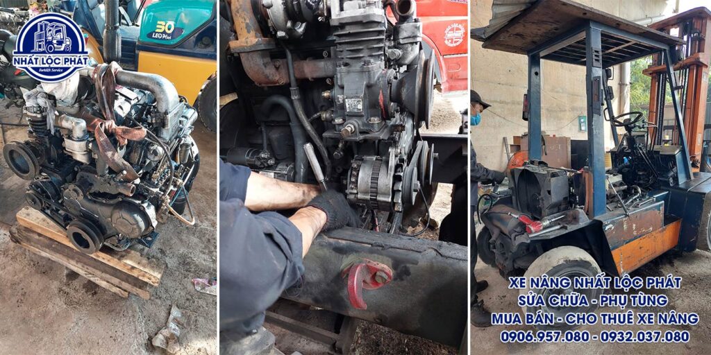 sửa chữa xe nâng long nguyên