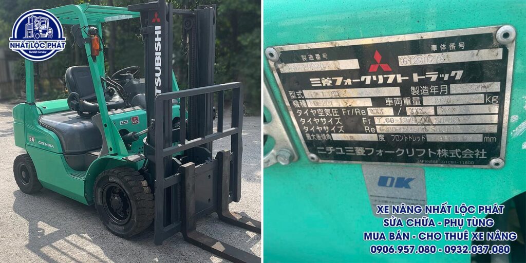 Xe nâng dầu Mitsubishi FD20T 3.5 tấn