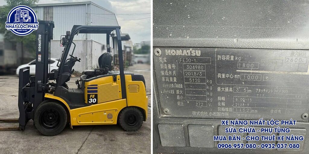 xe nâng điện komatsu fe30-1 3 tấn