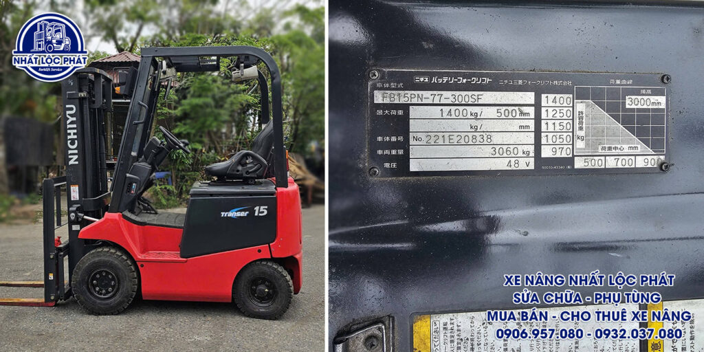 xe nâng điện ngồi lái Nichiyu FB15PN-77-300SF 1.5 tấn