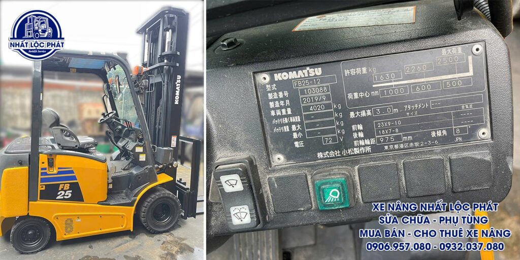 xe nâng điện ngồi lái Komatsu FB25-12 2.5 tấn