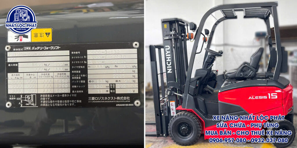 xe nâng điện ngồi lái Nichiyu FB15PN-80B-300 1.5 tấn