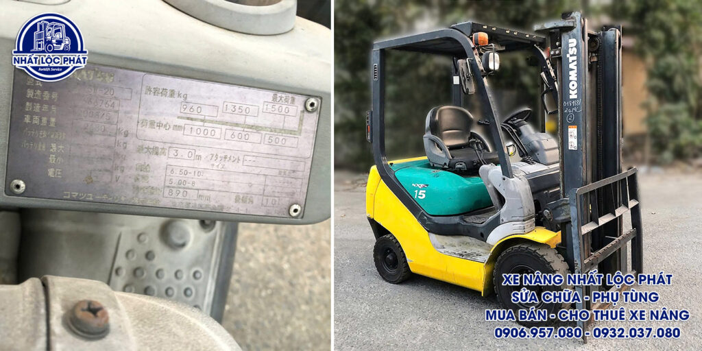 xe nâng dầu komatsu fd15w-20 1.5 tấn
