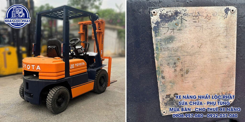 xe nâng dầu toyota 5fd20 2 tấn